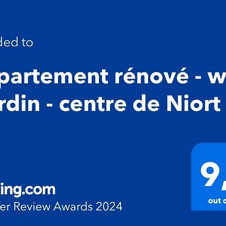 Appartement Renove - Wifi - Jardin - Centre De Niort Zewnętrze zdjęcie